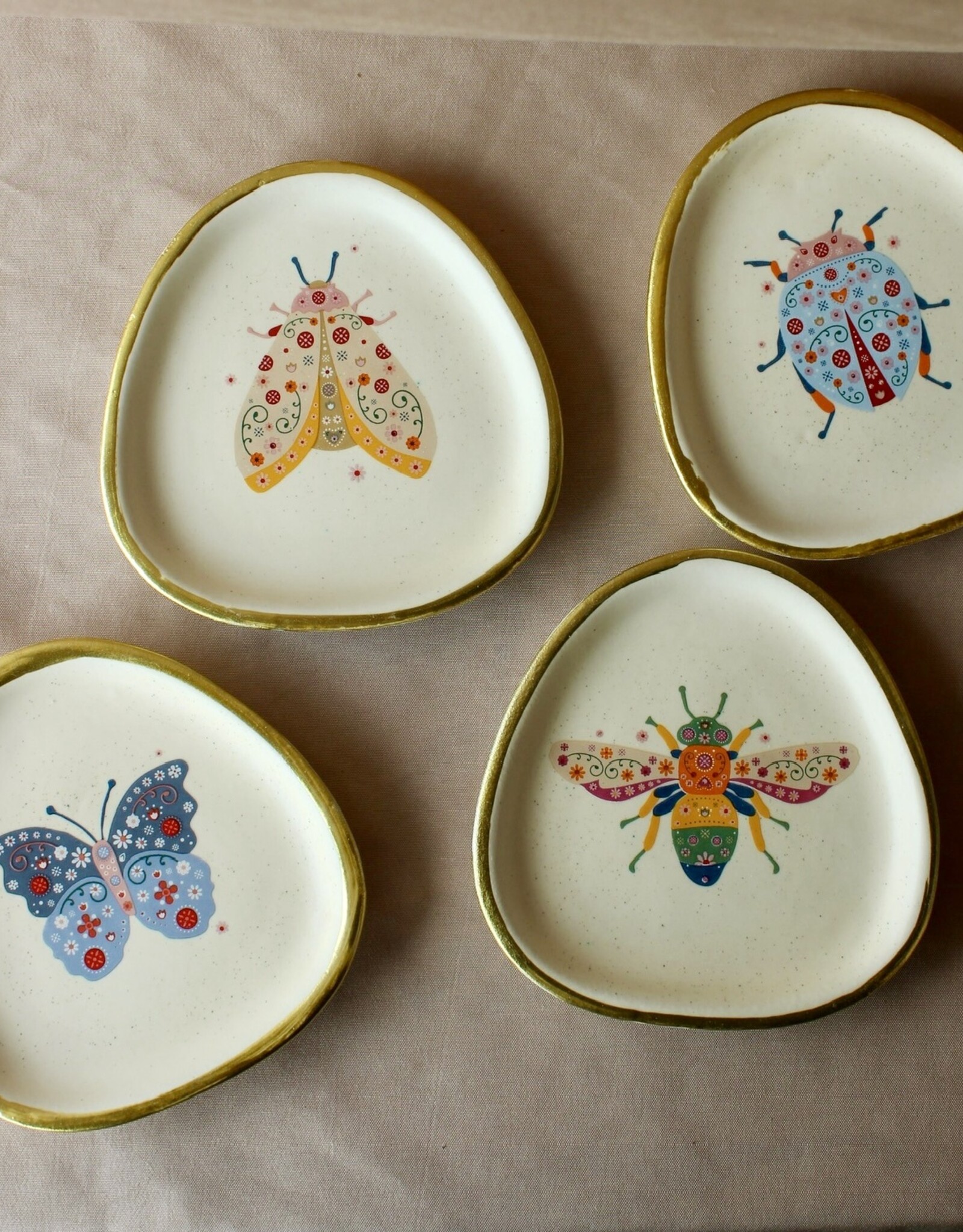Floral Bug Trinket Tray