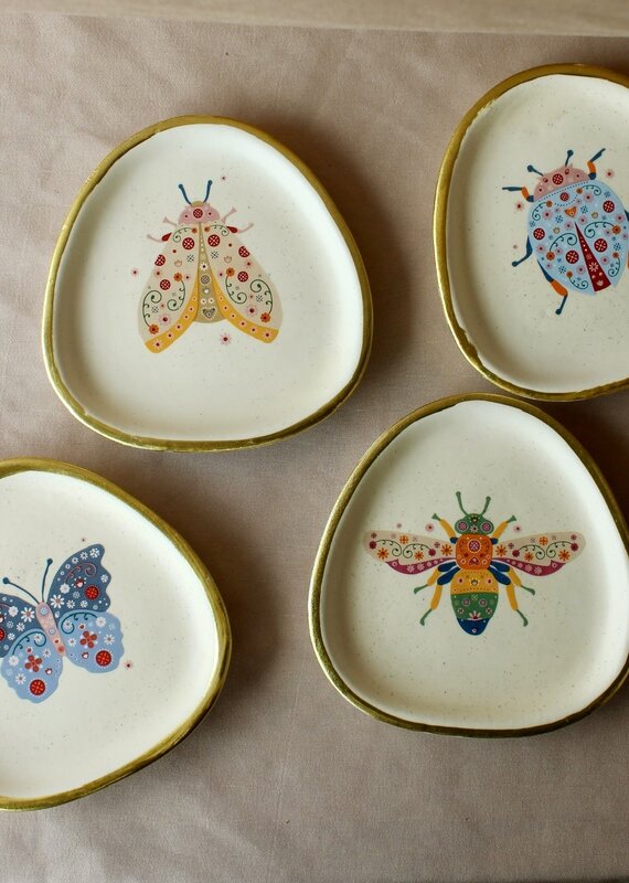 Floral Bug Trinket Tray