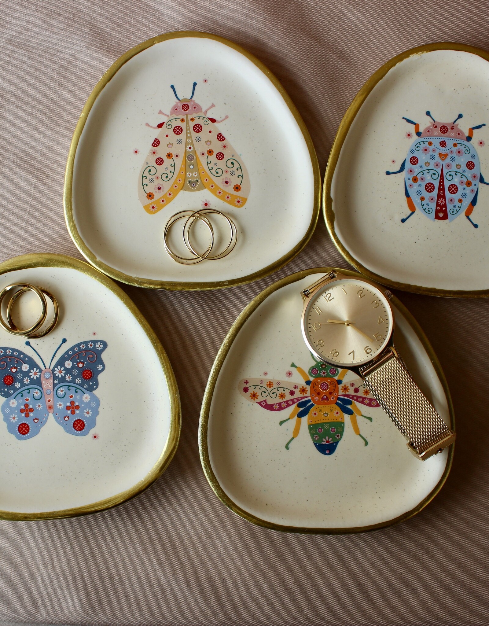 Floral Bug Trinket Tray