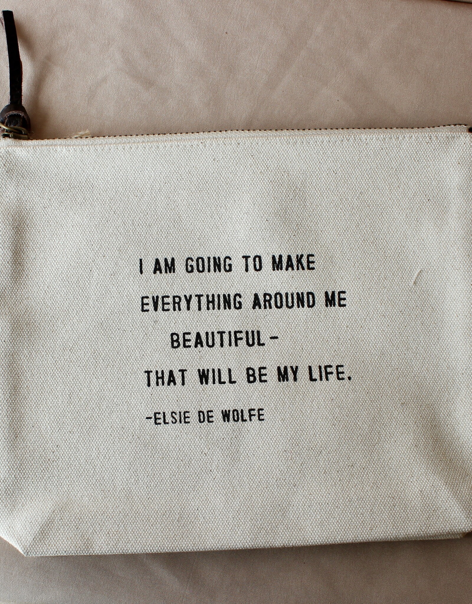 Zipped Canvas Bag