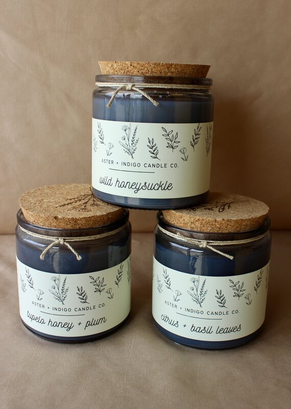 Aster + Indigo Candle
