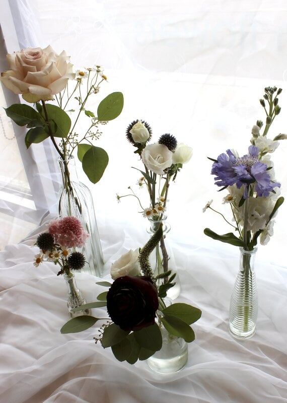 Vintage Bud Vases, Set of 5