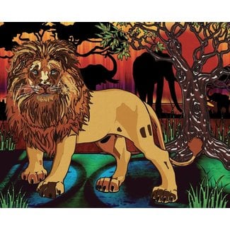 Peinture aux diamants - Lion (Ronds)