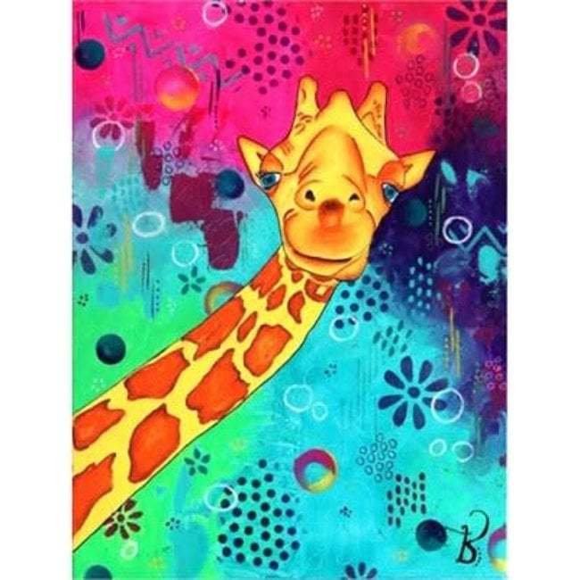 Peinture aux diamants - Sourire d'une Girafe (Carrés)