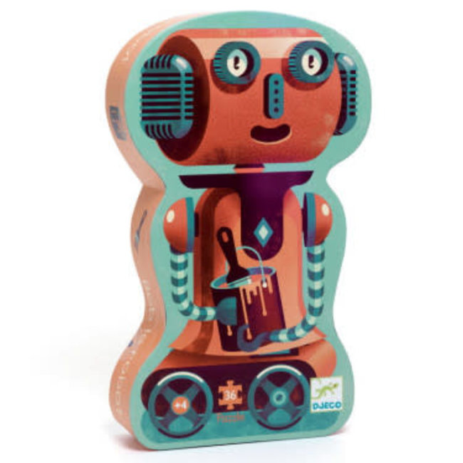 Djeco Puzzle silhouette - Bob le robot 36mcx