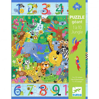 Djeco Puzzle Géant - 1 à 10 jungle