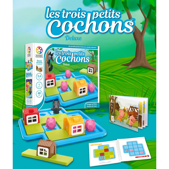 Smart Games Three Little Piggies (Trois Petits Cochons- Multilingue)