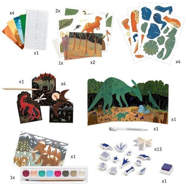 Djeco Coffret multi-activités - Le monde des dinosaures