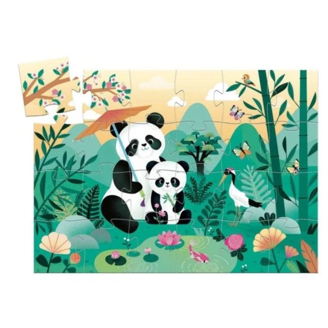 Djeco Puzzle Silhouette - Léo le panda 24mcx