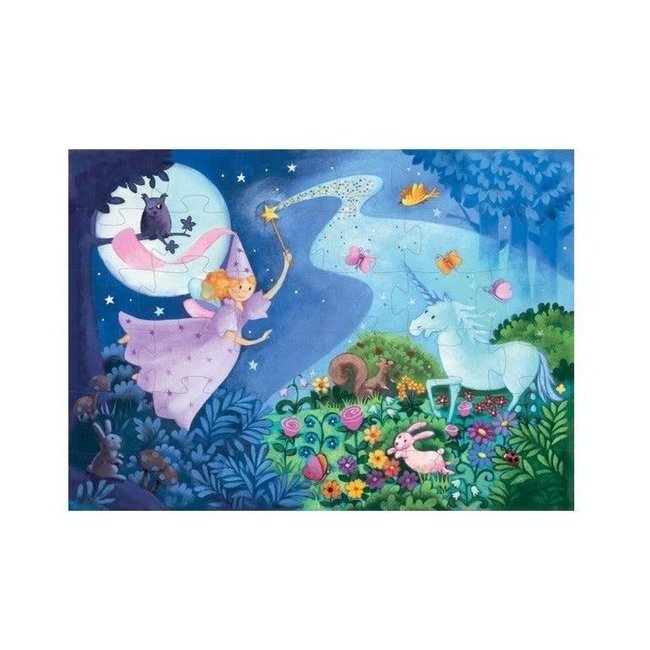 Djeco Puzzle Silhouette - La fée et la licorne 36mcx