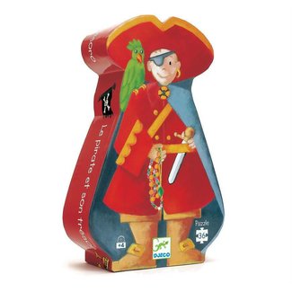 Djeco Puzzle silhouette - Le pirate et son trésor 36 mcx