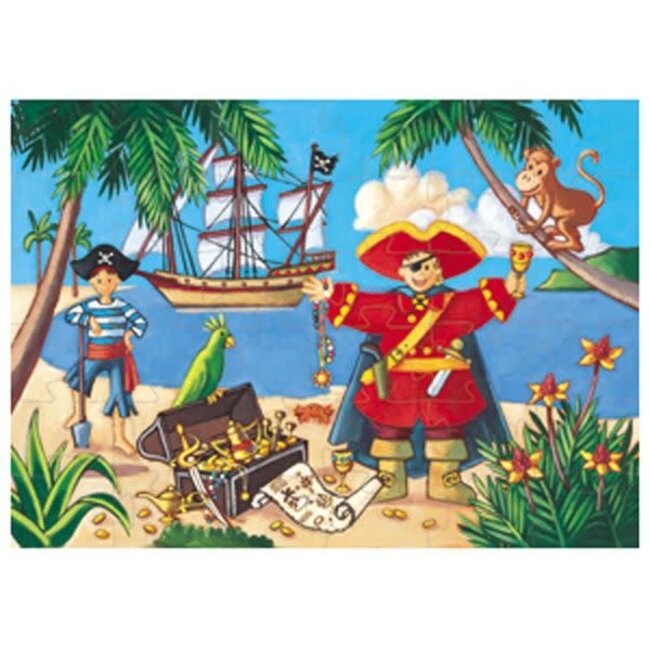 Djeco Puzzle silhouette - Le pirate et son trésor 36 mcx