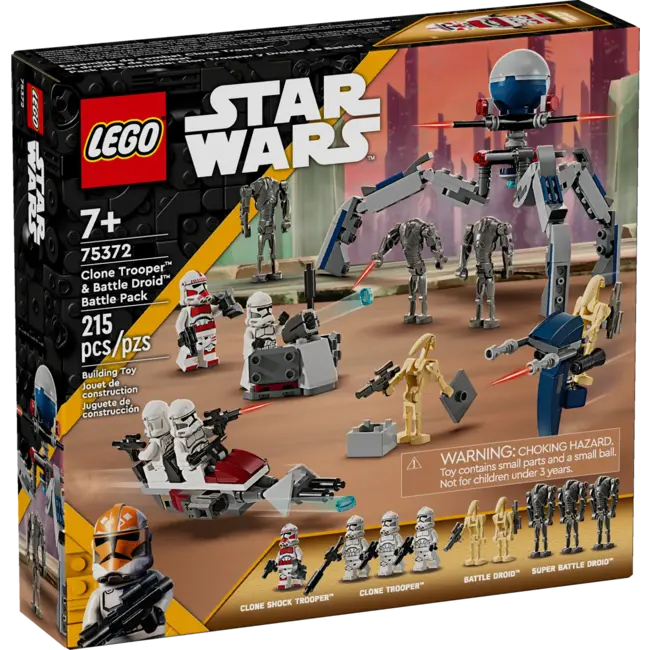 LEGO® Star Wars - Ensemble de combat Clone Trooper et droïdes de combat  - 75372