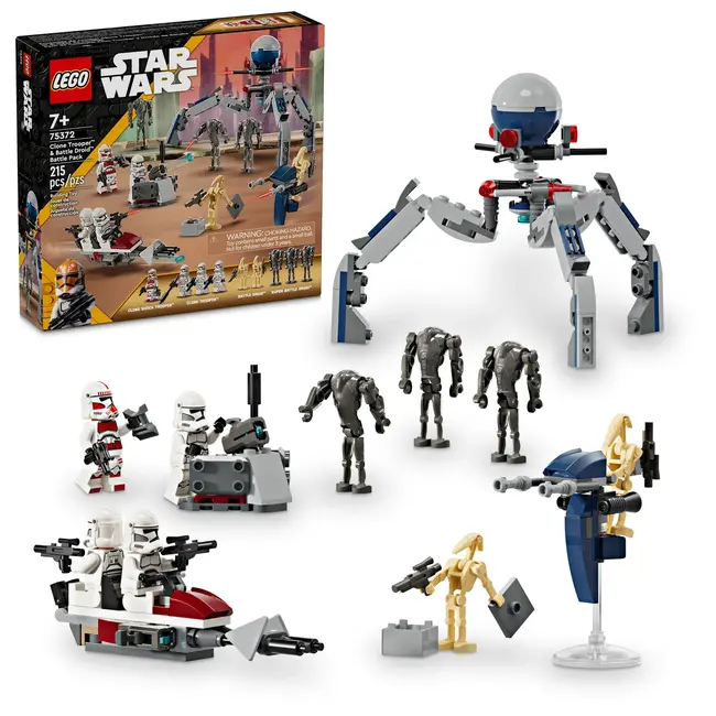 LEGO® Star Wars - Ensemble de combat Clone Trooper et droïdes de combat  - 75372