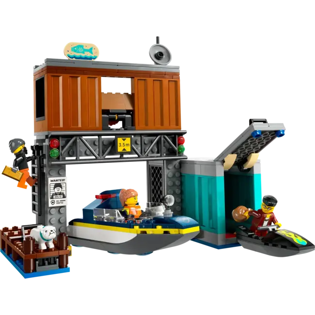 LEGO® City - Le hors-bord de la police et le repaire des malfrats - 60417
