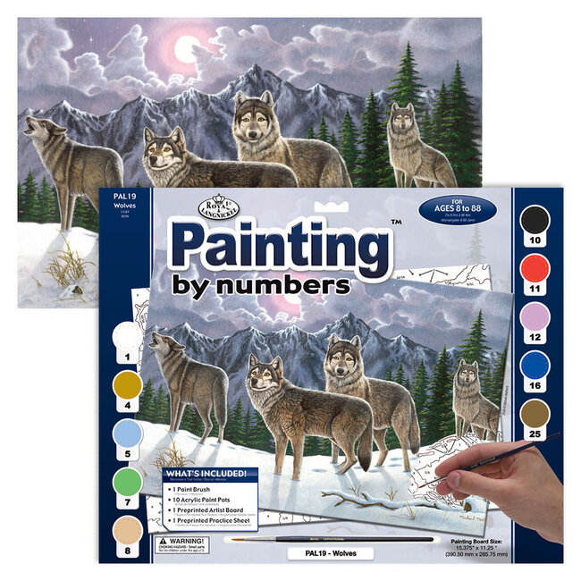 Royal & Langnickel Peinture à numéro - Loups