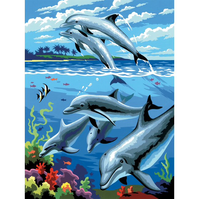 Royal & Langnickel Peinture à numéro - Dauphins