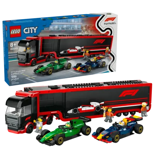 LEGO® City - Le camion de F1 avec les voitures de F1 RB20 et AMR24 - 60445