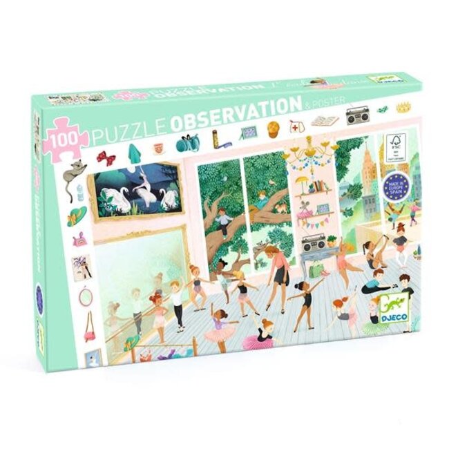 Djeco Puzzle Observation - L'école de danse - 100pcs