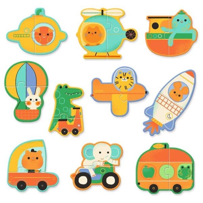 Djeco Puzzle Duo - Véhicules