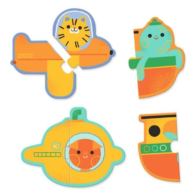 Djeco Puzzle Duo - Véhicules