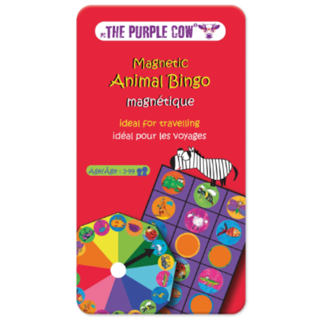 purple cow Jeu Magnétique - Bingo Animaux (Multilingue)