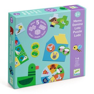 Djeco 5 Jeux / À la ferme (Multilingue)