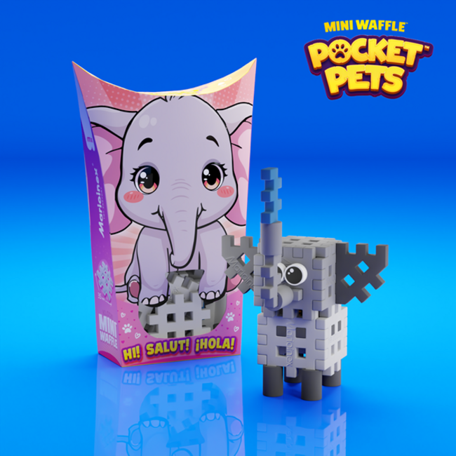Marioinex  Mini-Waffle - Animaux de poche - Éléphant