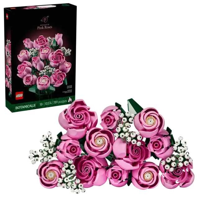 LEGO® Icons - Collection Botanique - Le bouquet de roses roses - 10374