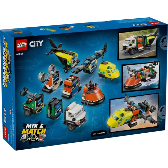 LEGO® City - Avion, camion d'assistance et aéroglisseur à combiner - 60505