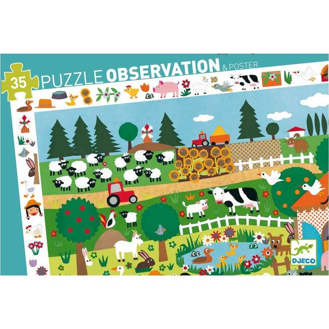 Djeco Puzzle observation - La ferme 35mcx