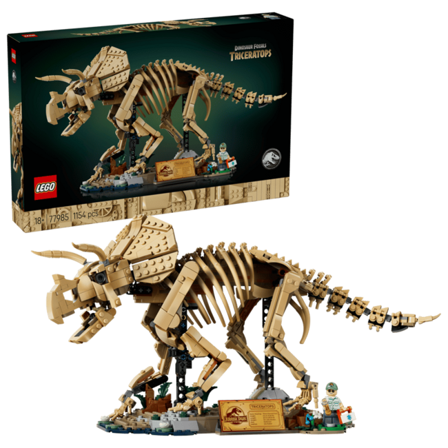 LEGO® Jurassic World - Les fossiles de dinosaures : le tricératops - 77985