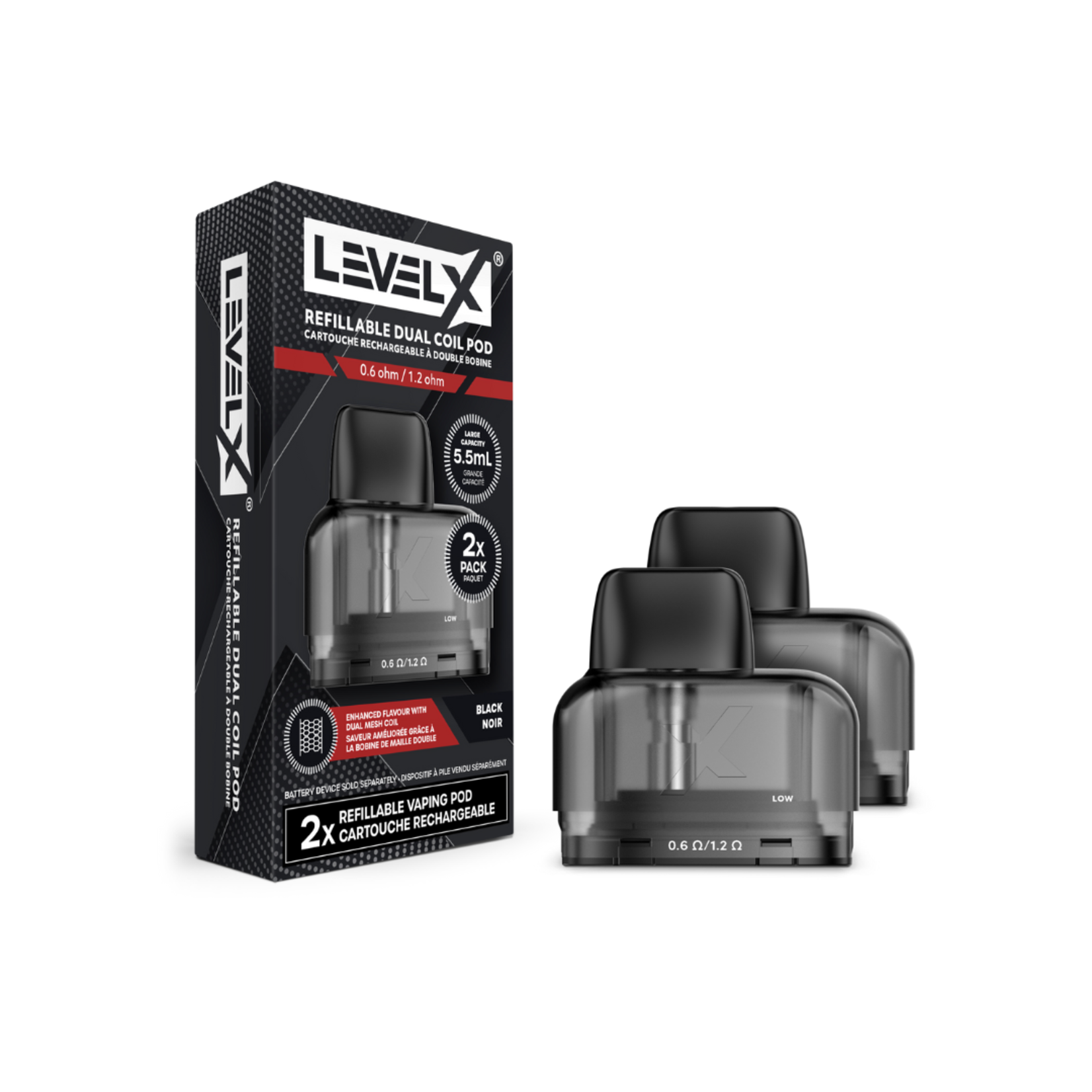 Level X Refillable Dual Coil Pod (5.5mL 2 PCS)