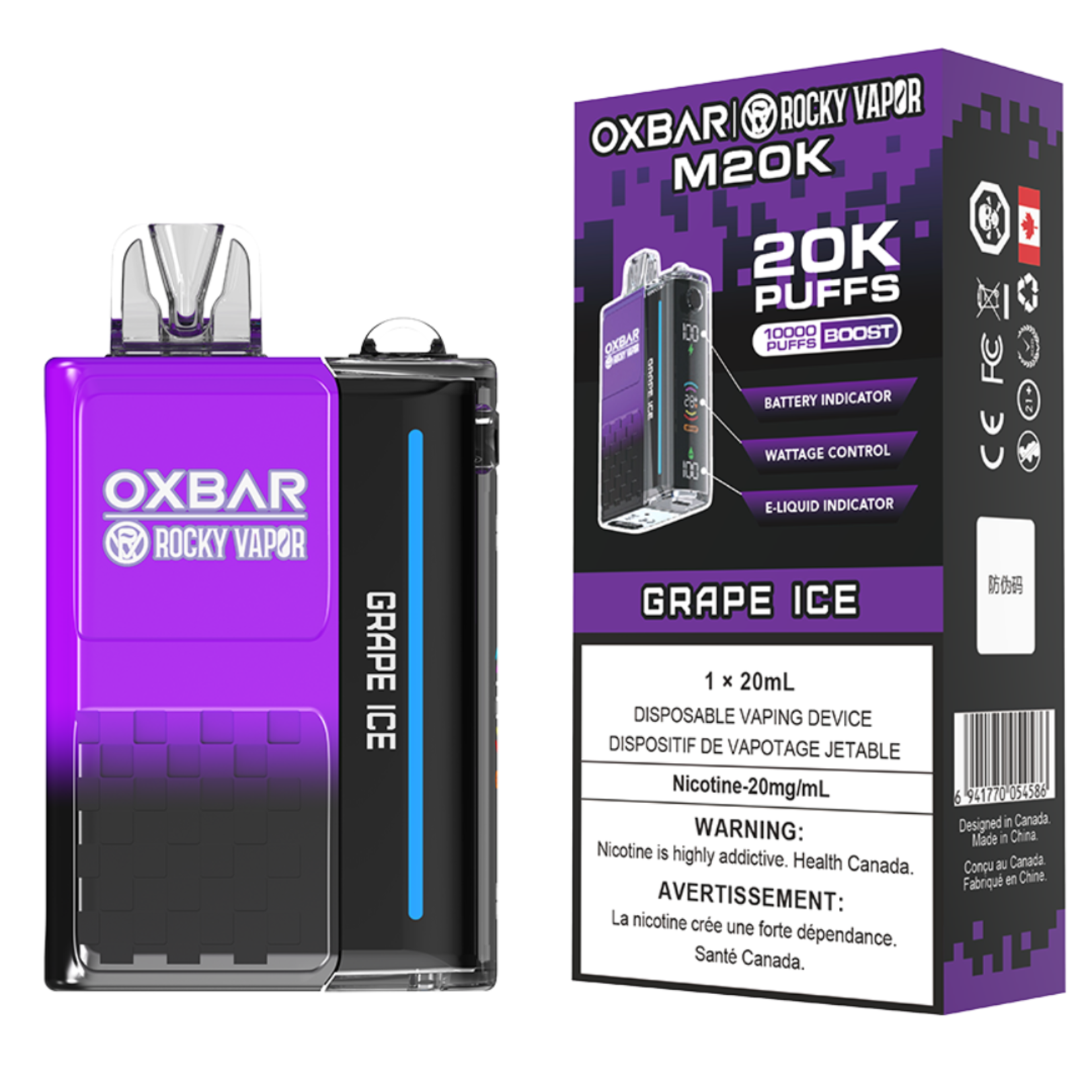 Rocky Vapor Oxbar M20k Disposable Vape