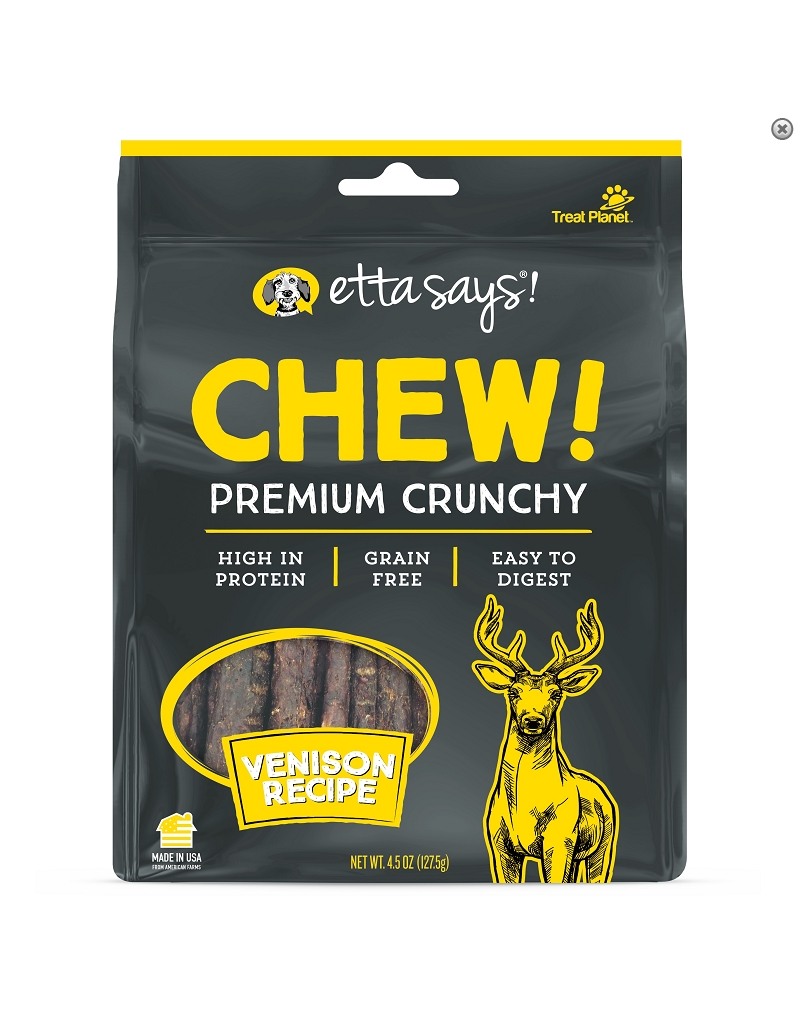 Etta Says Etta Says Chew! Dog Crunchy Treats | Venison 4.5 oz