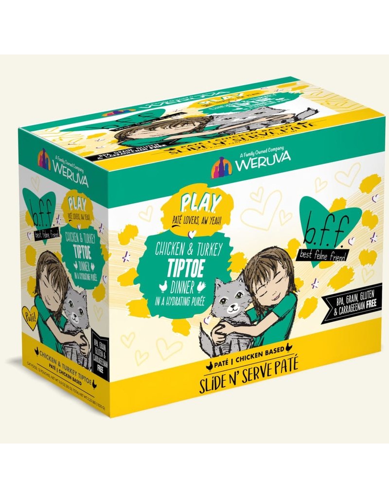 Weruva DISC/M Weruva BFF PLAY Chicken Based Pate Pouch | TipToe Chicken & Turkey 3 oz