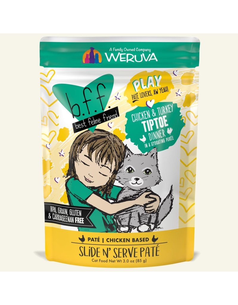 Weruva DISC/M Weruva BFF PLAY Chicken Based Pate Pouch | TipToe Chicken & Turkey 3 oz