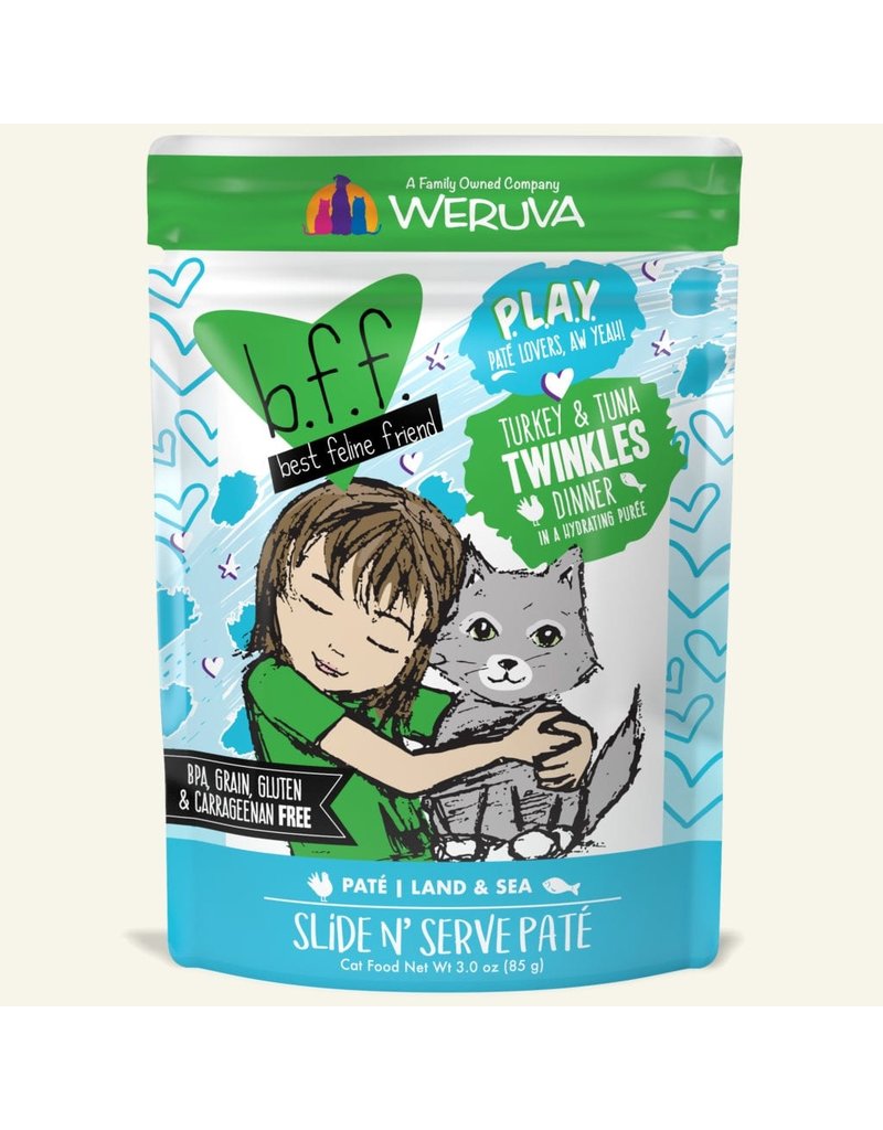 Weruva Weruva BFF PLAY Land & Sea Pate Pouch | Twinkles Turkey & Tuna 3 oz