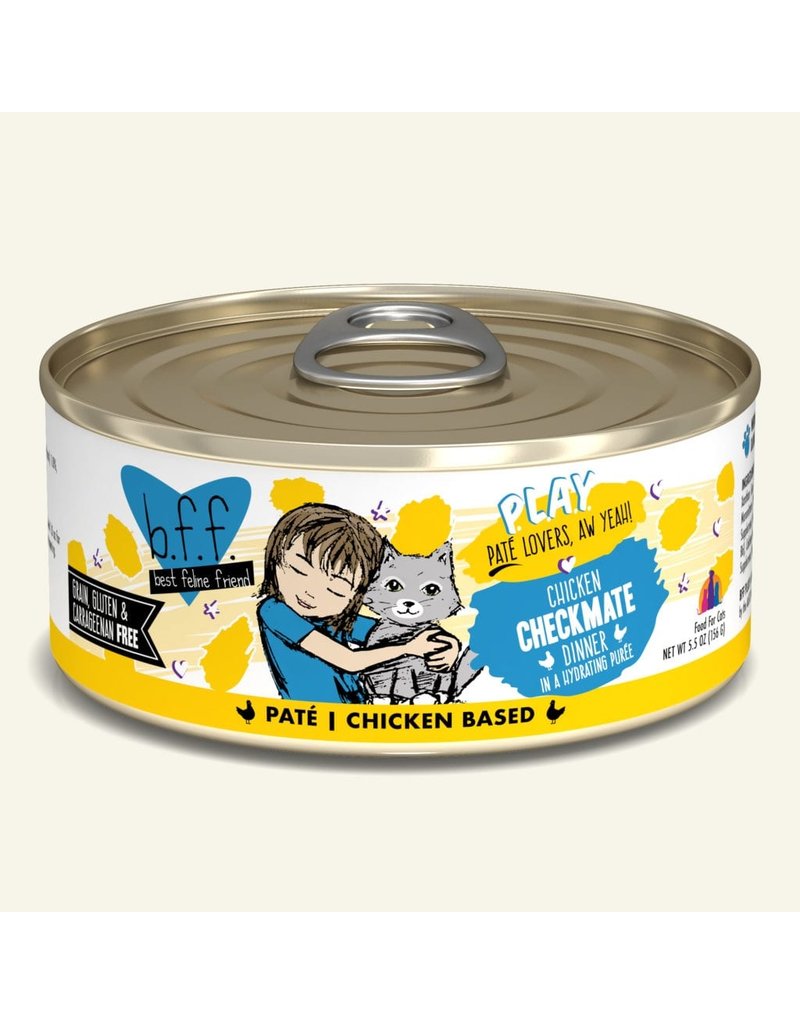 Weruva Best Feline Friend PLAY Land & Sea Pate | Chicken Checkmate Dinner in Puree 5.5 oz single