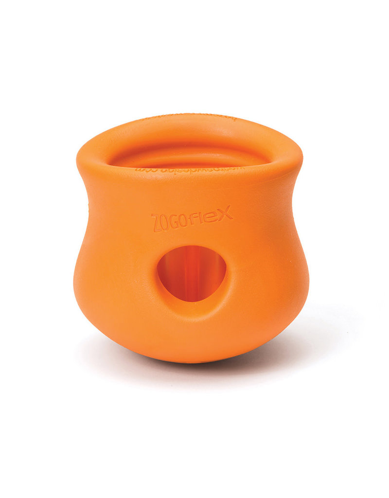 West Paw West Paw Zogoflex Toppl Tangerine Large 4"