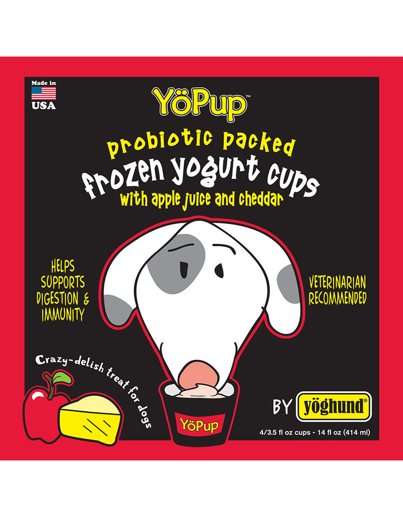 Yoghund Yoghund Frozen Yogurt for Dogs Apple Juice & Cheddar 4 pack / 3.5 oz cups (*Frozen Products for Local Delivery or In-Store Pickup Only. *)