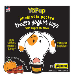 Yoghund Yoghund Frozen Yogurt for Dogs Pumpkin & Bacon 4 pack / 3.5 oz cups (*Frozen Products for Local Delivery or In-Store Pickup Only. *)