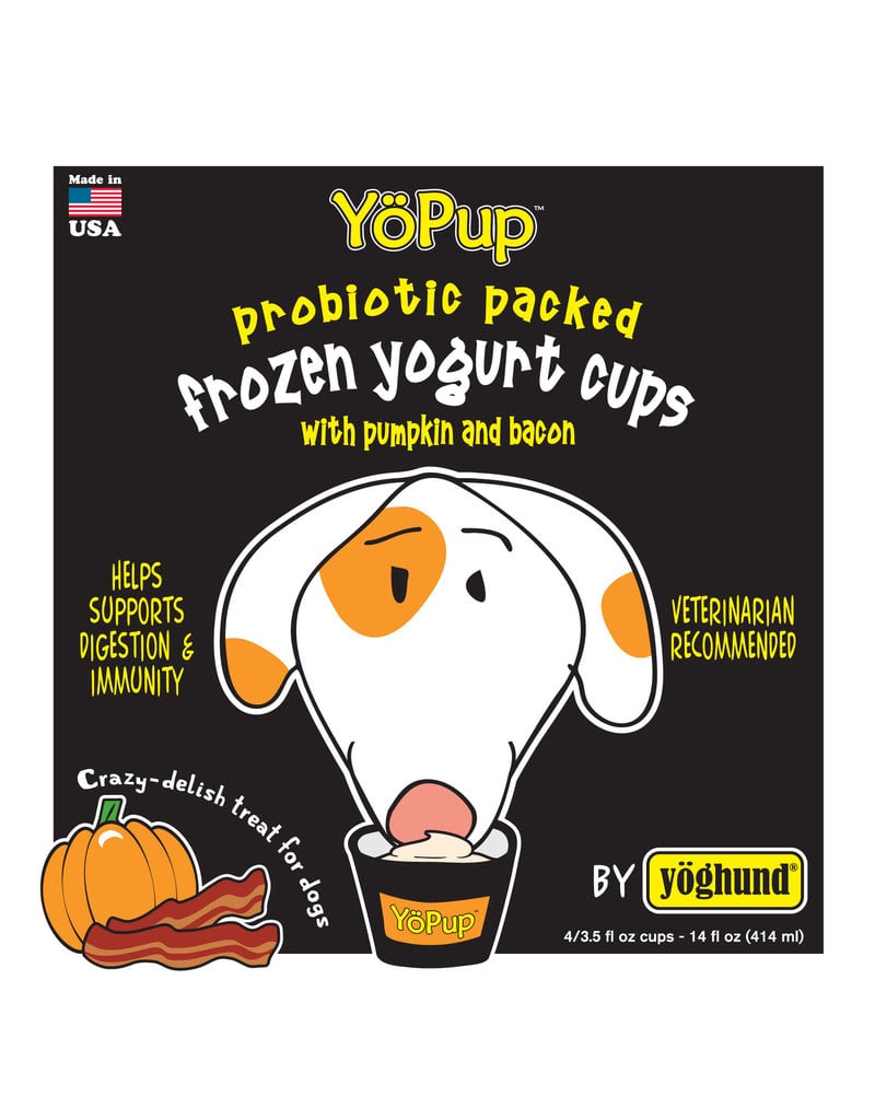 Yoghund Yoghund Frozen Yogurt for Dogs Pumpkin & Bacon 4 pack / 3.5 oz cups (*Frozen Products for Local Delivery or In-Store Pickup Only. *)