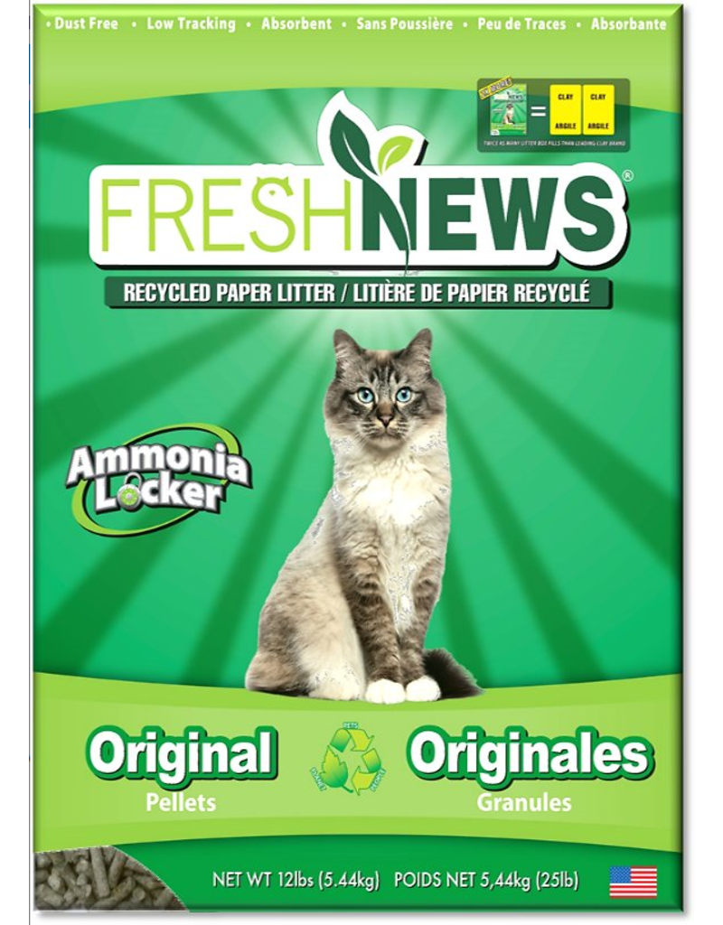 Fresh News Fresh News Recycled Paper Cat Litter 12 lb (* Litter 12 lbs or More for Local Delivery or In-Store Pickup Only. *)