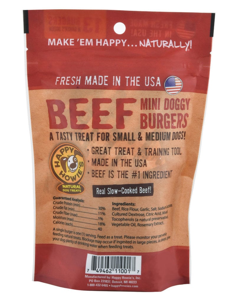 Happy Howie's Happy Howie's Dog Treats | Beef Burger 4"