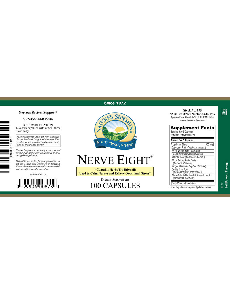 Nature's Sunshine Nature's Sunshine Supplements Nerve Eight 100 capsules