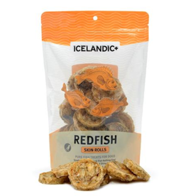 IcelandicPLUS DISC/M Icelandic+ Dog Treats Redfish Skin Rolls 3 oz