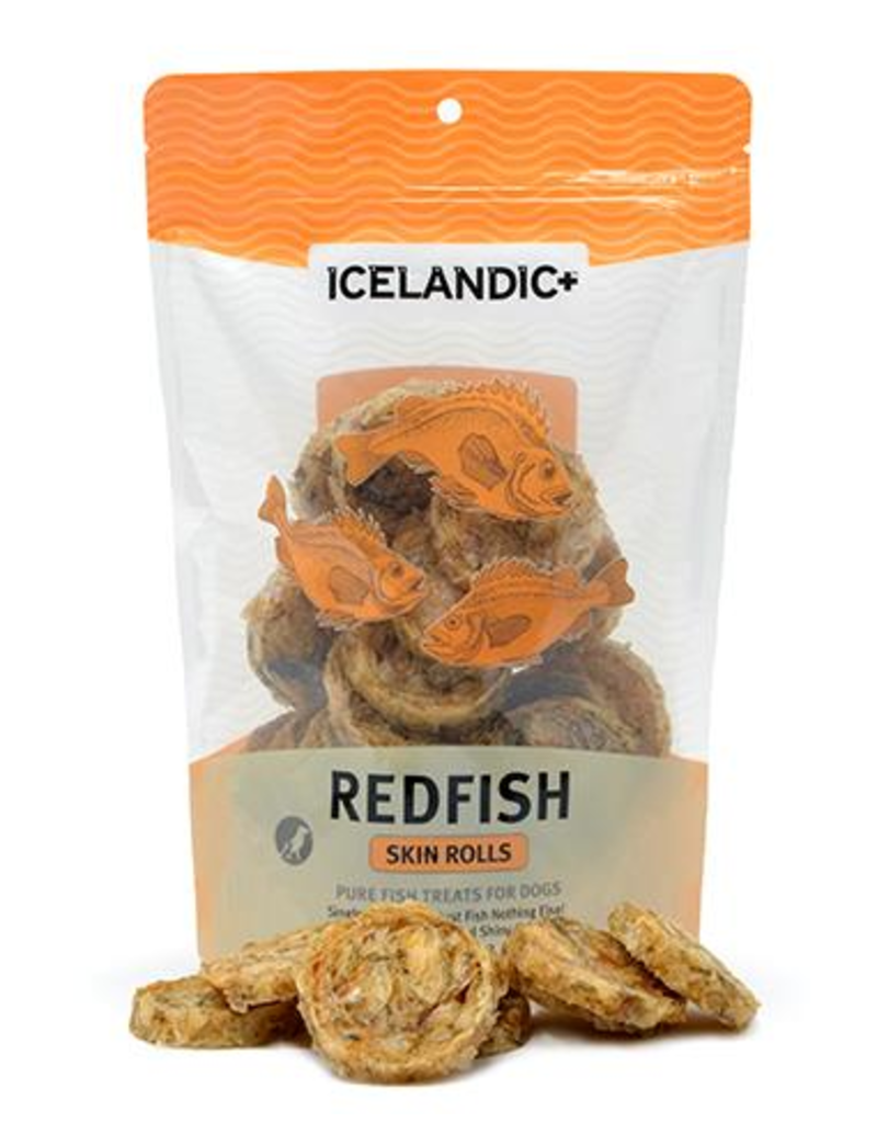 IcelandicPLUS DISC/M Icelandic+ Dog Treats Redfish Skin Rolls 3 oz