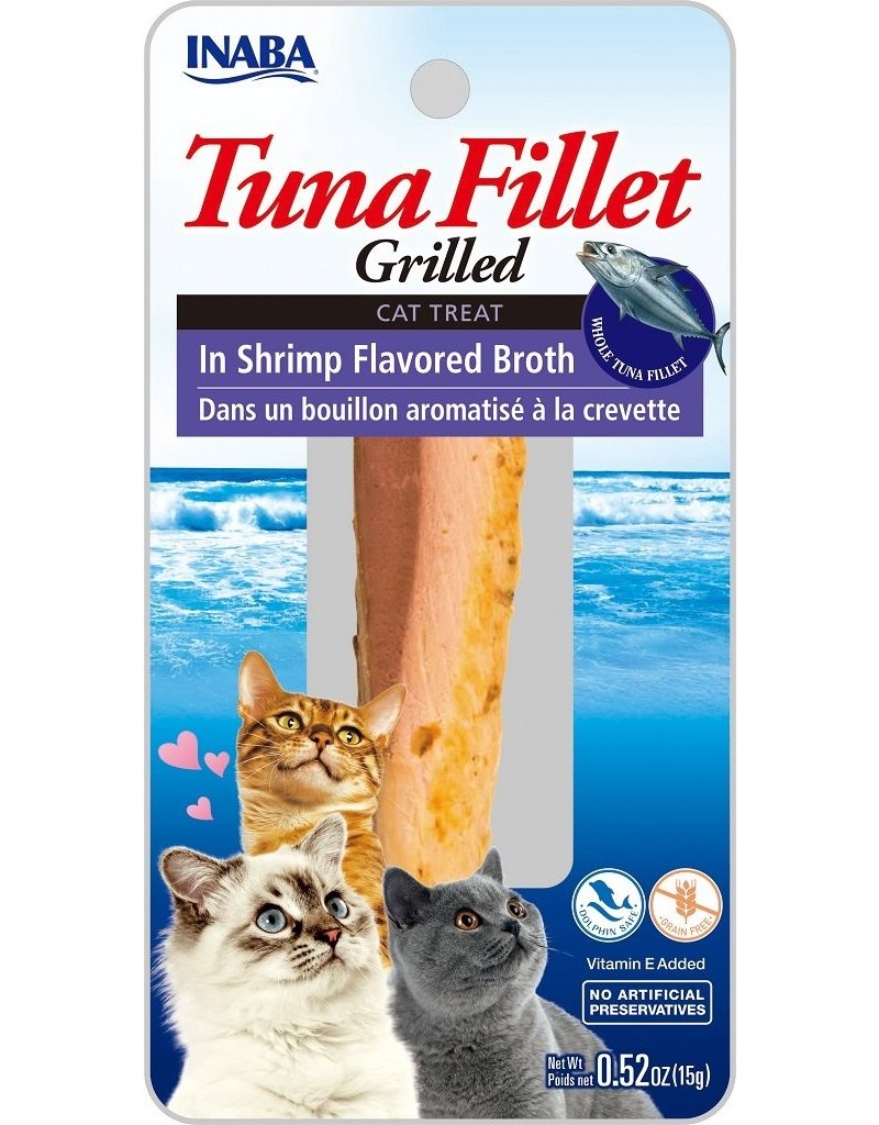 Inaba Inaba Fillets Cat Treats Tuna in Shrimp Broth 0.52 oz single