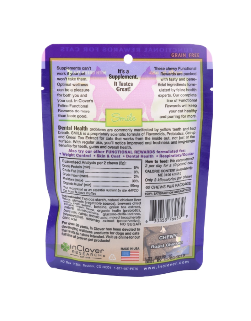 Inclover InClover Functional Cat Treats Smile 2.1 oz